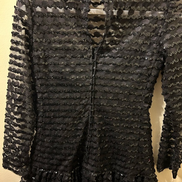 Joan Leslie by Kasper vintage sequined and feather dress - Picture 4 of 6